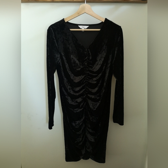 Ripe Maternity Velvet Ruched Dress - Picture 3 of 3